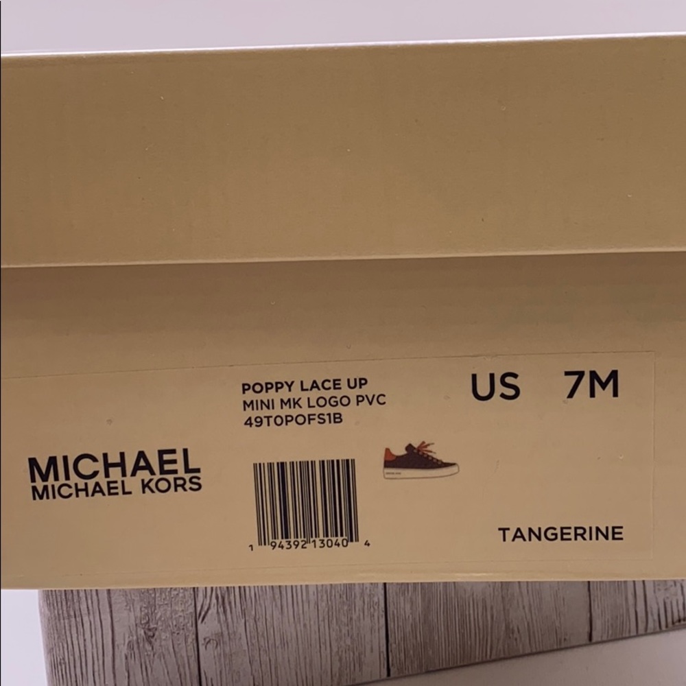 Michael Kors Poppy Lace Up Sneakers Tangerin - Picture 13 of 13